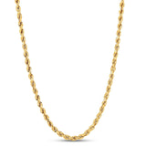 Italian 10k Real Yellow Gold Diamond Cut Rope Chain 2.5mm 24 Inches 4gm
