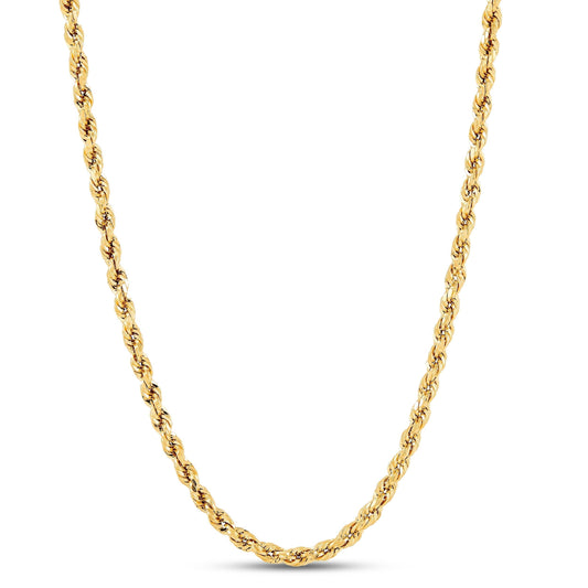 Italian 10k Real Yellow Gold Rope Chain 1.5 18 Inch 1.3 gram