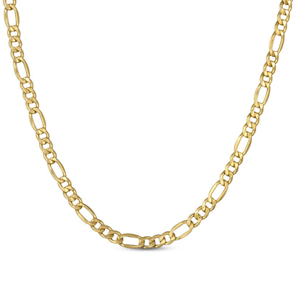 Italian 14k REAL Yellow Gold 22" 2mm Diamond Cut Figaro Chain Necklace 1.80gm