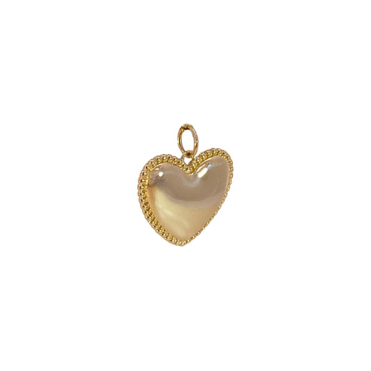 14k Italian Solid Real Yellow Gold Bold Love Pendant