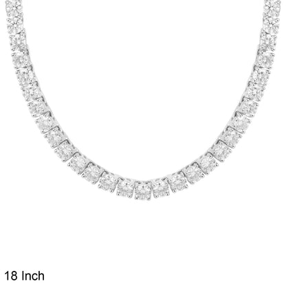 Collar de tenis Nova Brilliance de 30,00 quilates, moissanita D VVS1 creada en laboratorio, de 18 pulgadas, en plata de ley 925