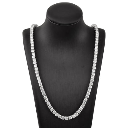 Collar de tenis Nova Brilliance de 30,00 quilates, moissanita D VVS1 creada en laboratorio, de 18 pulgadas, en plata de ley 925