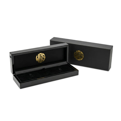 Luxury Wooden Jewelry Chain Box – Premium Necklace Storage Gift Case (Matte Black Finish)