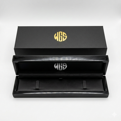 Luxury Wooden Jewelry Chain Box – Premium Necklace Storage Gift Case (Matte Black Finish)