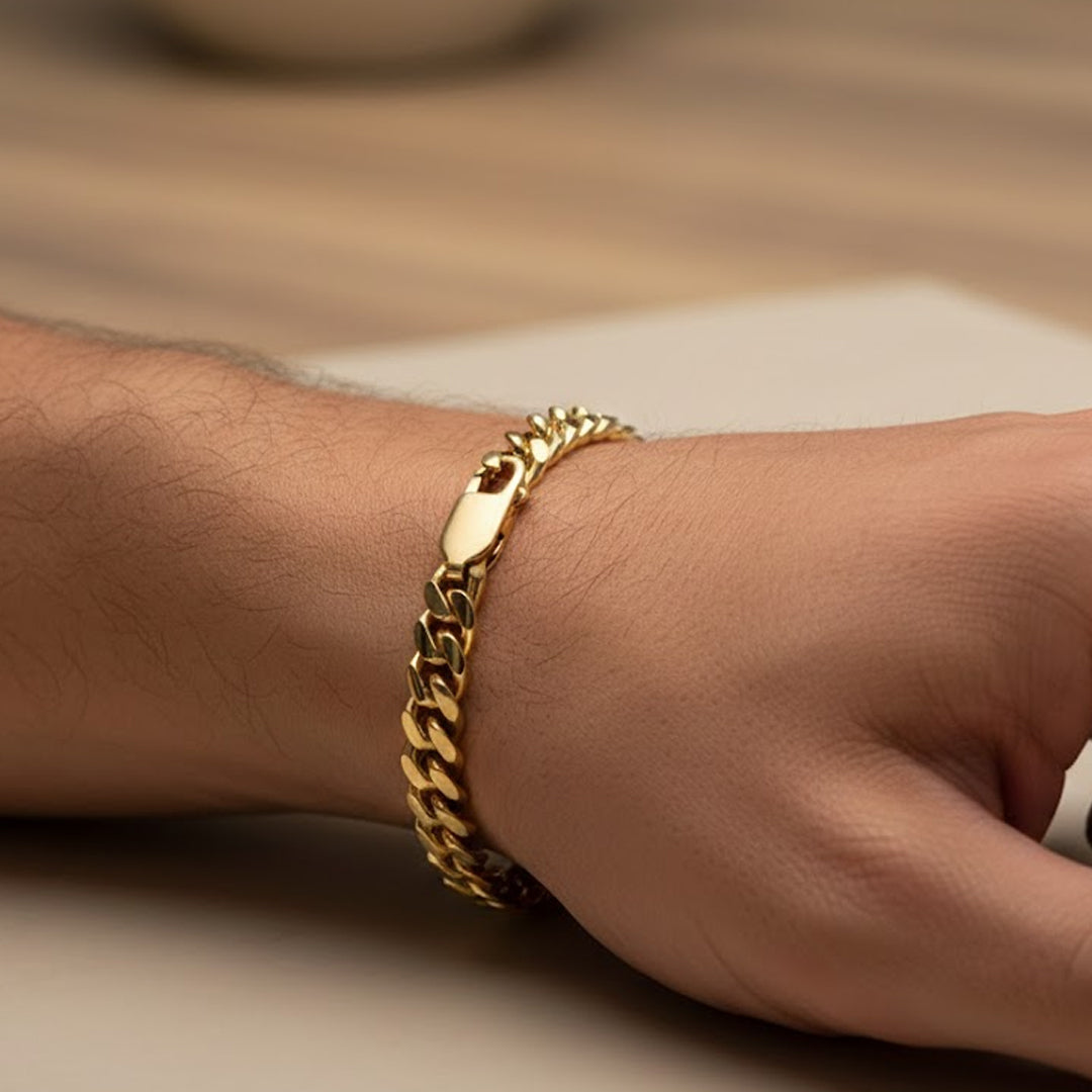 14k Real Yellow Gold 6MM Miami Cuban Curb Bracelet – 8 Inch