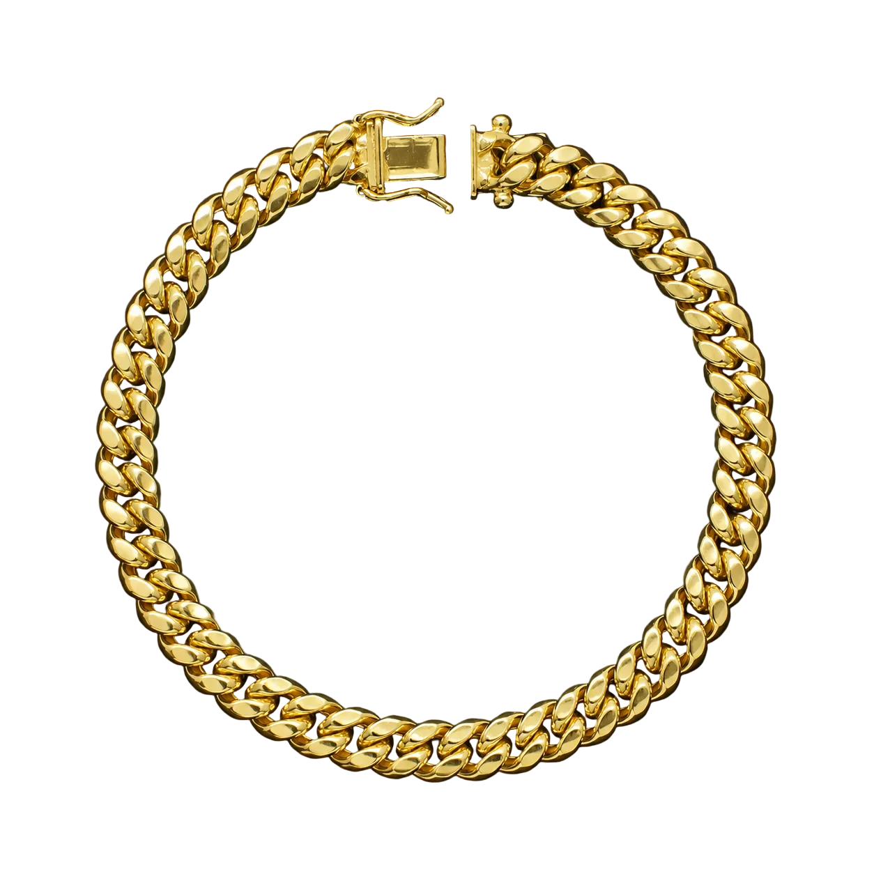 Pulsera Figaro de oro auténtico de 14 quilates de 3,5 mm (18-20 cm)