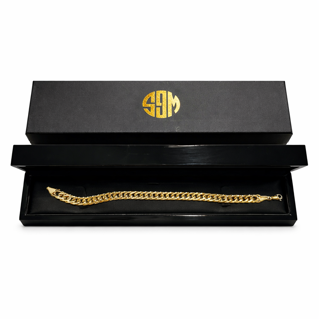 Pulsera Figaro de oro auténtico de 14 quilates de 3,5 mm (18-20 cm)