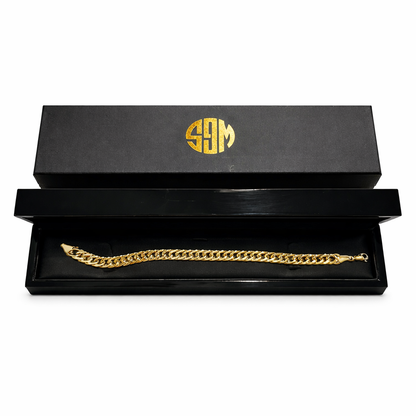 Italian 14K Solid Gold Miami Cuban Bracelet 9mm in 8 Inches