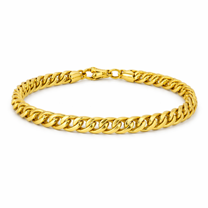 Italian 14K Solid Gold Miami Cuban Bracelet 9mm in 8 Inches