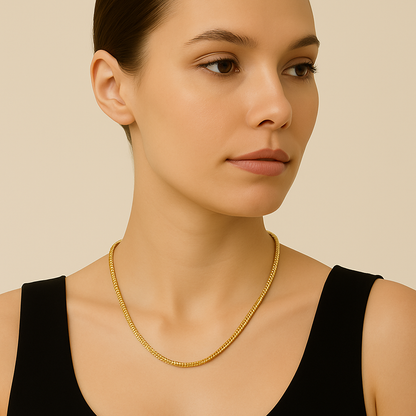 Oferta del mes: Collar de cadena tipo cuerda de oro amarillo auténtico de 10 quilates, 24'', 1,5 mm, corte de diamante, 1,8 g