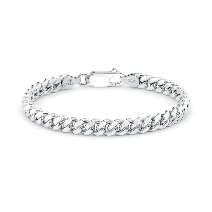 Pulsera cubana Miami maciza de plata esterlina 925 italiana de 12 mm (74-82,7 g) 