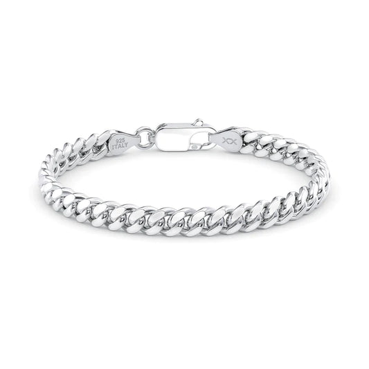 Pulsera cubana Miami maciza de plata esterlina 925 italiana de 12 mm (74-82,7 g) 