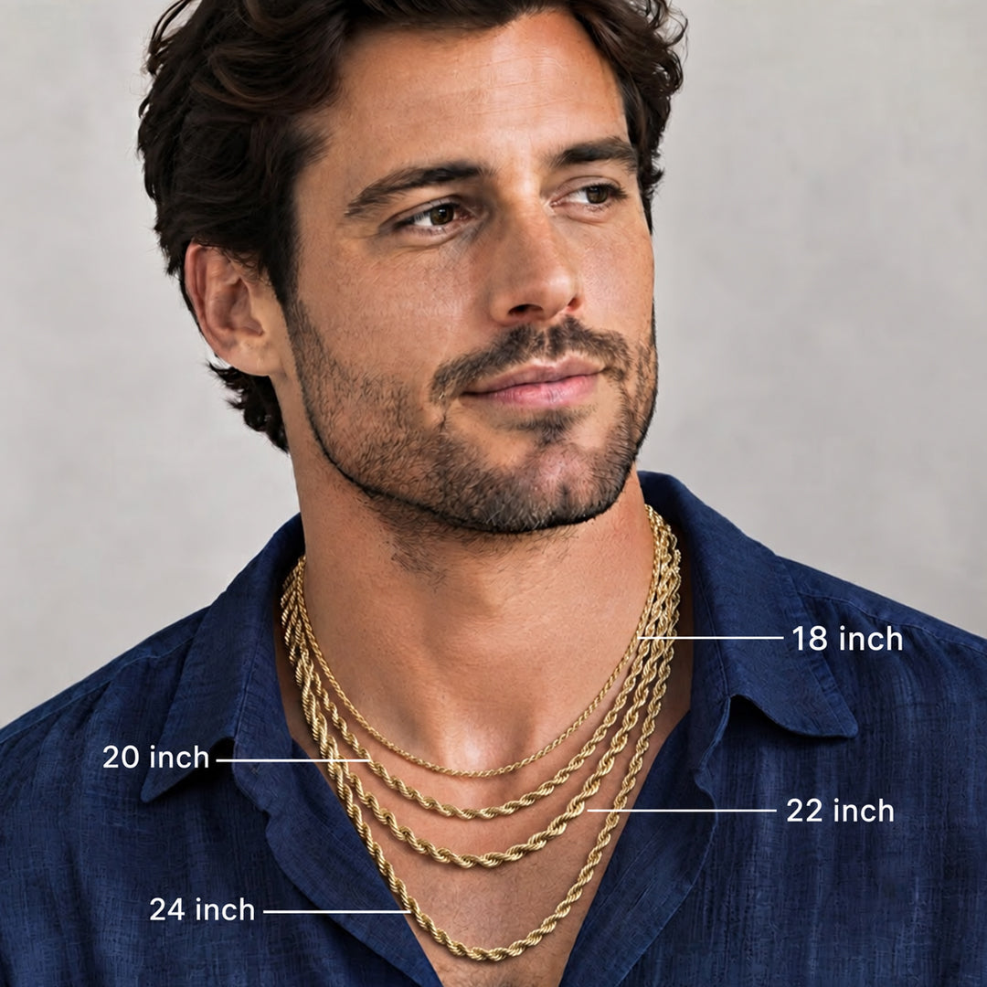 Italian 14K Solid Yellow Real Gold  4.5mm to 4.8 mm  Diamond Cut Rope Chain Necklace (18"-24") 18 inch and 22 inch 4.8 mm and 24 inch 4.5 mm