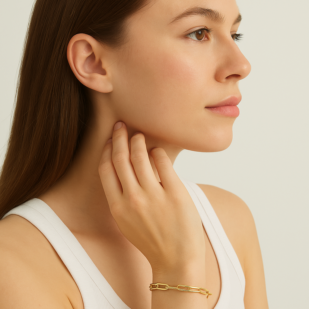 Pulsera italiana de oro amarillo macizo auténtico de 14 k con corte de diamante de 2,5 mm (19-20 cm) 