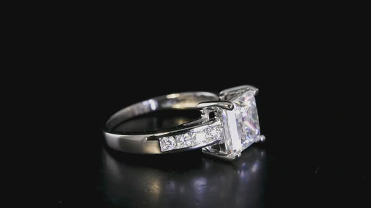 Nova Brilliance : D VVS1 Lab Created Moissanite Bridal Ring Set 3.75 Ct  In 925 Sterling Silver