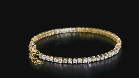Nova Brilliance : D VVS1 Lab Created Moissanite Tennis Bracelet 4.50 Ct. In 925 Sterling Silver 7 Inch + 1.5  Inch
