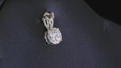 Nova Brilliance : D VVS1 Lab Created Moissanite Solitaire Pendant 2.00 Ct. In 925 Sterling Silver