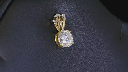 Nova Brilliance : D VVS1 Lab Created Moissanite Solitaire Pendant 2.00 Ct. In 925 Sterling Silver