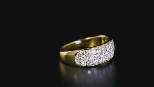Nova Brilliance : D VVS1 Lab Created Moissanite Pave Set Band Ring 1.33 Ct. In 925 Sterling Silver