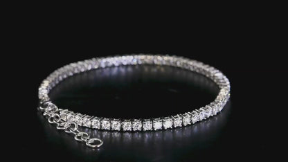 Nova Brilliance : D VVS1 Lab Created Moissanite Tennis Bracelet 4.50 Ct. In 925 Sterling Silver 7 Inch + 1.5  Inch