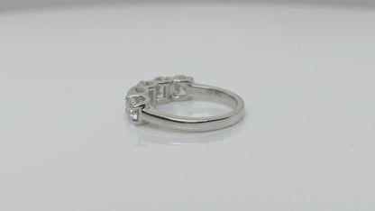 Nova Brilliance - D VVS1 Lab Created Moissanite 5 Stone Band Ring 2.50ct in 925 Silver