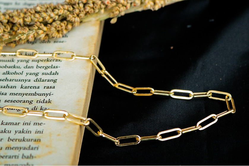 10k REAL Yellow Gold 20" 4MM Paperclip Chain Necklace 5 gm