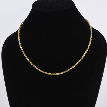 Italian 18k REAL Solid Yellow Gold 18" 5MM Diamond Cut Radiant Rope Chain Necklace 7.4gm