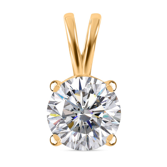 Nova Brilliance : D VVS1 Lab Created Moissanite Solitaire Pendant 2.00 Ct. In 925 Sterling Silver