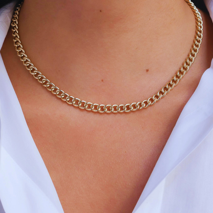 Italian 10k REAL Solid Yellow Gold 20"4mm Miami Cuban Chain Necklace 7.3 gram