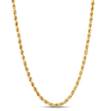 DEAL OF THE MONTH 10k REAL Solid Yellow Gold 24'' 3mm Diamond Cut Rope Chain Necklace 5.2gm