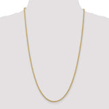 Italian 10k REALSolid Yellow Gold 20" 3MM Spiga Diamond Cut Chain Necklace 6.4gm