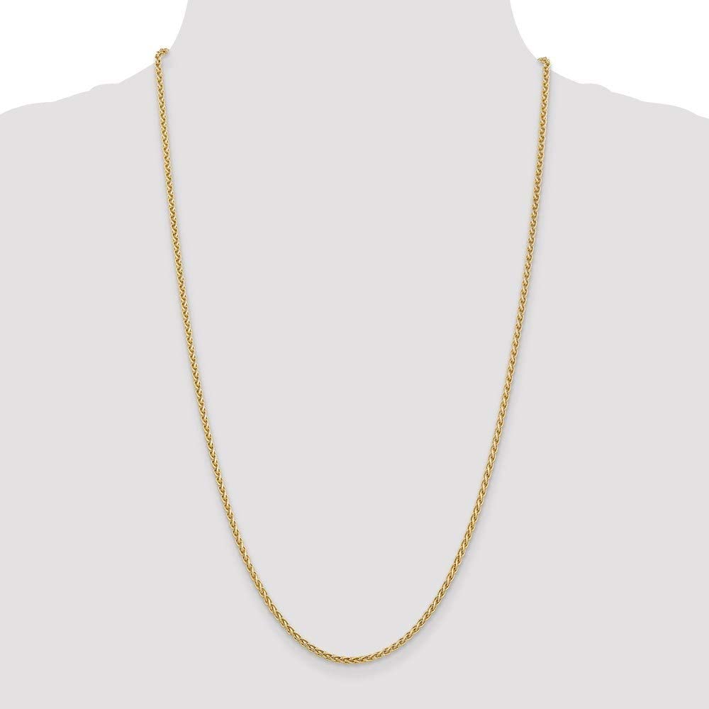 Collar de cadena italiana de oro amarillo macizo auténtico de 10 quilates, 20" y 3 mm, con corte de diamante en espiga, 6,4 g