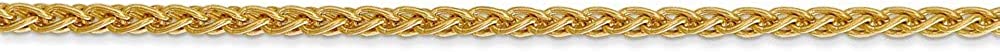 Collar de cadena italiana de oro amarillo macizo auténtico de 10 quilates, 20" y 3 mm, con corte de diamante en espiga, 6,4 g